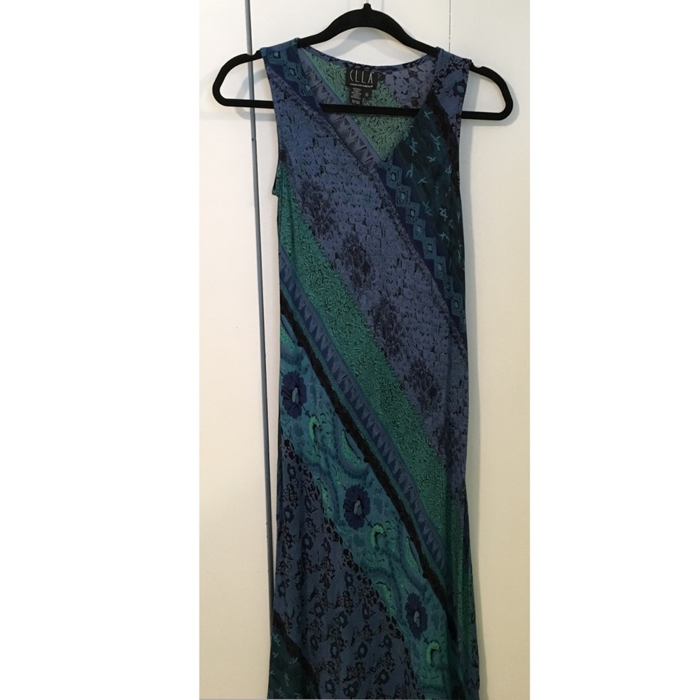 CLLA A Carole Little Company maxi dress multicolored size 6 - Picture 3 of 6
